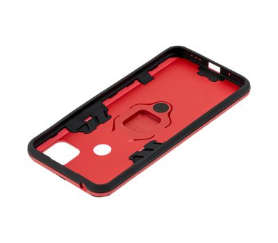 Чохол для Xiaomi Redmi 9C / 10A Transformer Ring удароміцний з кільцем червоний 1520799