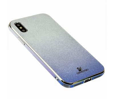 Чохол для iPhone X / Xs Swaro glass сріблясто-синій 1524699