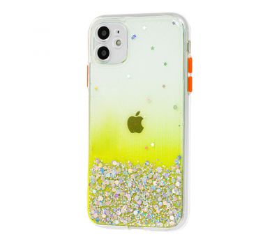 Чохол для iPhone 11 Glitter Bling жовтий
