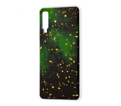 Чохол для Samsung Galaxy A7 2018 (A750) Art confetti "темно-зелений"