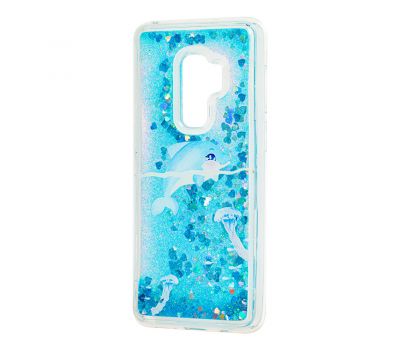 Чохол для Samsung Galaxy S9+ (G965) Блиск вода "дельфін синій"