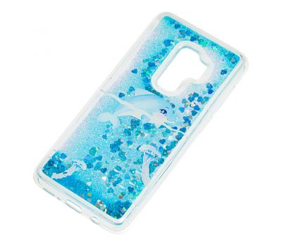 Чохол для Samsung Galaxy S9+ (G965) Блиск вода "дельфін синій" 1548450