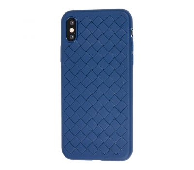 Чохол Skyqi для iPhone X / Xs плетінка синій 1548620