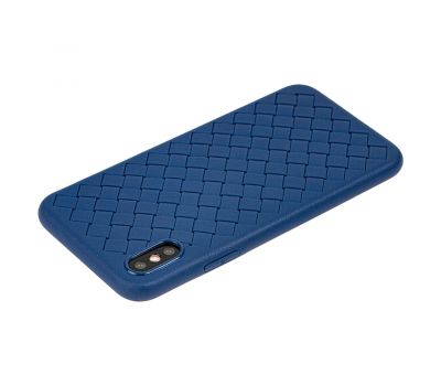 Чохол Skyqi для iPhone X / Xs плетінка синій 1548621