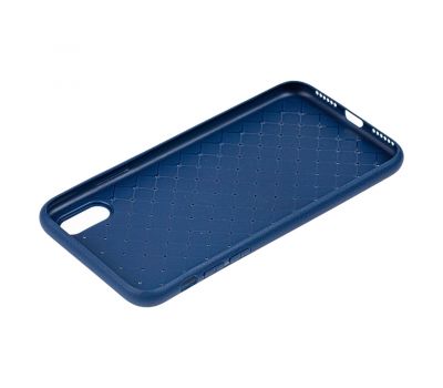 Чохол Skyqi для iPhone X / Xs плетінка синій 1548622