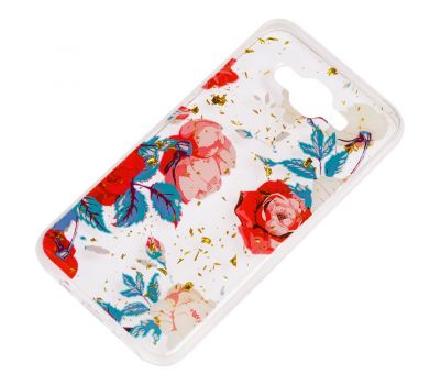 Чохол для Samsung Galaxy J7 (J700) Flowers Confetti "троянда" 1548291