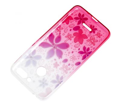Чохол для Xiaomi Redmi 6 Glamour ambre рожевий "квіти" 1552756