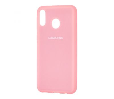 Чохол для Samsung Galaxy M20 (M205) Silicone cover рожевий