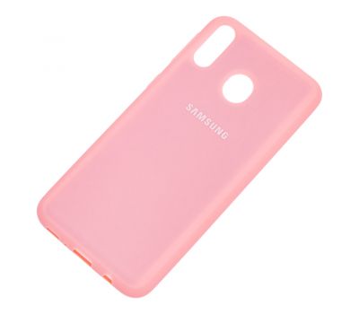 Чохол для Samsung Galaxy M20 (M205) Silicone cover рожевий 1553404