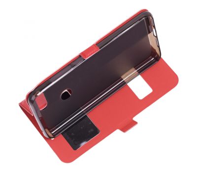 Чохол книжка для Xiaomi Mi 8 Lite Rock із двома вікнами червоний 1557726