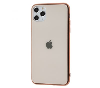 Чохол для iPhone 11 Pro Max Original glass рожево-золотистий