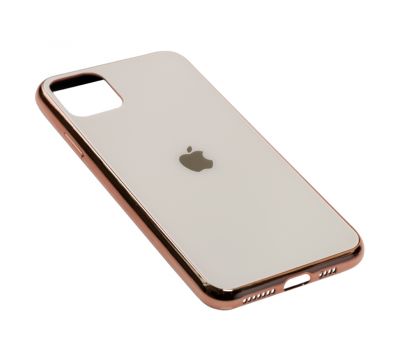 Чохол для iPhone 11 Pro Max Original glass рожево-золотистий 1559298