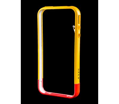 Бампер для iPhone 4 SZLF жовтий/рожевий