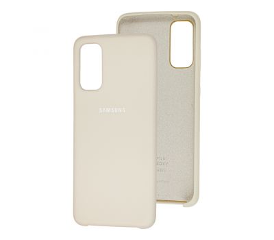 Чохол для Samsung Galaxy S20 (G980) Silky Soft Touch "бежевий"