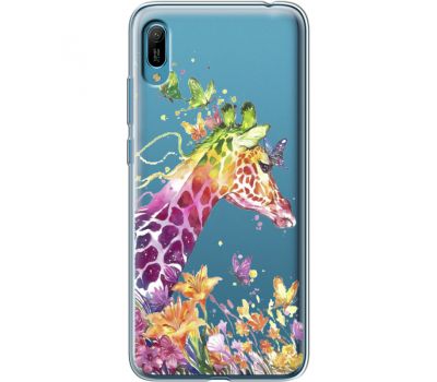 Силіконовий чохол BoxFace Huawei Y6 2019 Colorful Giraffe (36452-cc14)