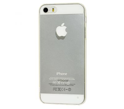Чохол для iPhone 5 ультраслім прозорий білий