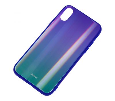 Чохол для iPhone X Baseus Laser Luster синьо-зелений 1606522