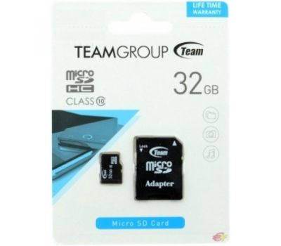 Карта пам'яті Team 32 Gb class 10+ SD adapter