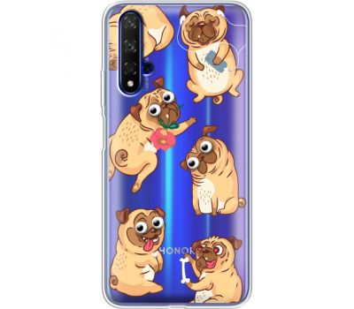 Силіконовий чохол BoxFace Huawei Honor 20 с 3D-глазками Pug (37633-cc77)