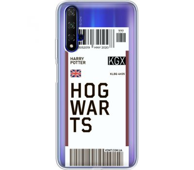 Силіконовий чохол BoxFace Huawei Honor 20 Ticket Hogwarts (37633-cc91)
