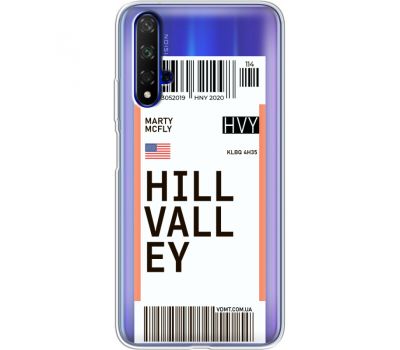 Силіконовий чохол BoxFace Huawei Honor 20 Ticket Hill Valley (37633-cc94)