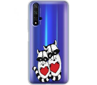 Силіконовий чохол BoxFace Huawei Honor 20 Raccoons in love (37633-cc29)