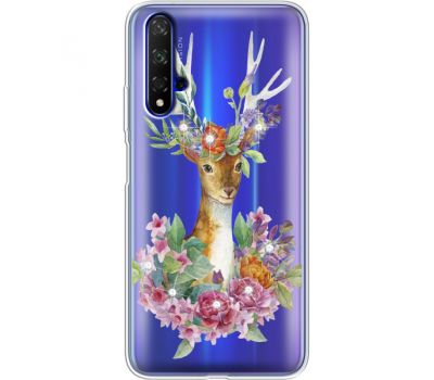 Силіконовий чохол BoxFace Huawei Honor 20 Deer with flowers (937633-rs5)