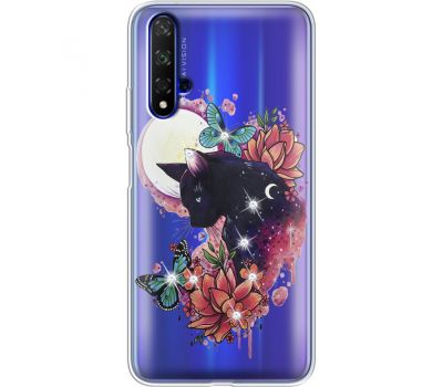 Силіконовий чохол BoxFace Huawei Honor 20 Cat in Flowers (937633-rs10)