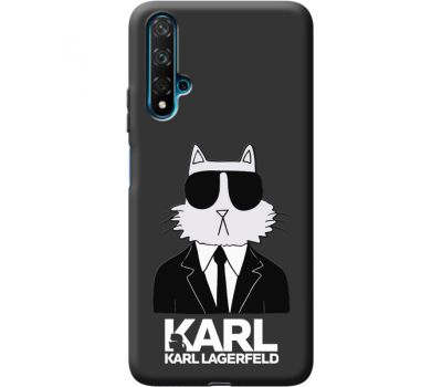 Силіконовий чохол BoxFace Huawei Honor 20 Cat in Black (40081-bk39)