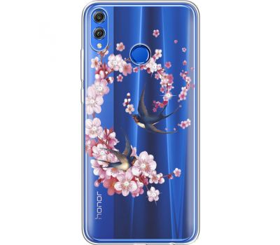 Силіконовий чохол BoxFace Huawei Honor 8x Swallows and Bloom (935499-rs4)