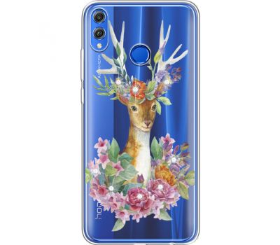 Силіконовий чохол BoxFace Huawei Honor 8x Deer with flowers (935499-rs5)