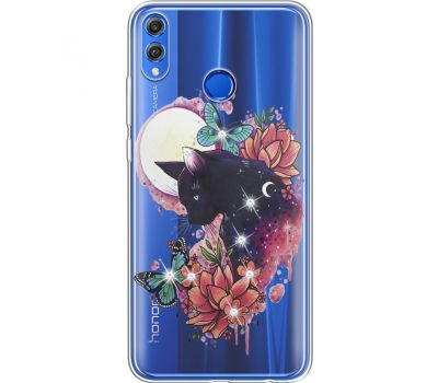 Силіконовий чохол BoxFace Huawei Honor 8x Cat in Flowers (935499-rs10)