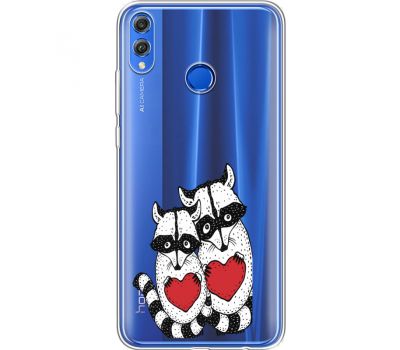Силіконовий чохол BoxFace Huawei Honor 8x Raccoons in love (35499-cc29)