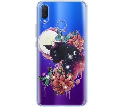 Силіконовий чохол BoxFace Huawei P Smart Plus Cat in Flowers (934975-rs10)