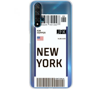 Силіконовий чохол BoxFace Huawei Nova 5T Ticket New York (38618-cc84)
