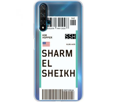 Силіконовий чохол BoxFace Huawei Nova 5T Ticket Sharmel Sheikh (38618-cc90)