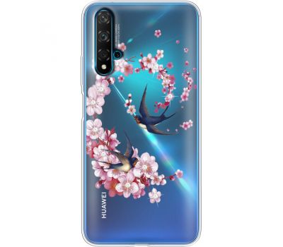Силіконовий чохол BoxFace Huawei Nova 5T Swallows and Bloom (938618-rs4)