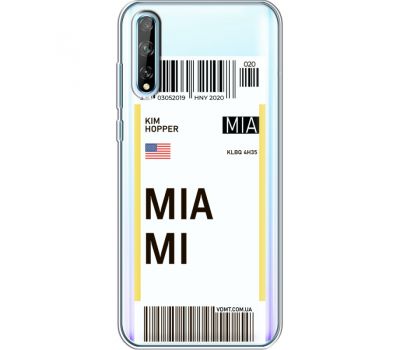 Силіконовий чохол BoxFace Huawei P Smart S Ticket Miami (40354-cc81)