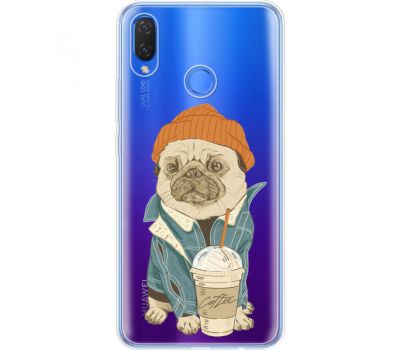 Силіконовий чохол BoxFace Huawei P Smart Plus Dog Coffeeman (34975-cc70)