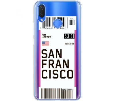 Силіконовий чохол BoxFace Huawei P Smart Plus Ticket  San Francisco (34975-cc79)