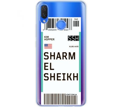Силіконовий чохол BoxFace Huawei P Smart Plus Ticket Sharmel Sheikh (34975-cc90)