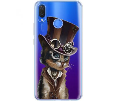 Силіконовий чохол BoxFace Huawei P Smart Plus Steampunk Cat (34975-cc39)