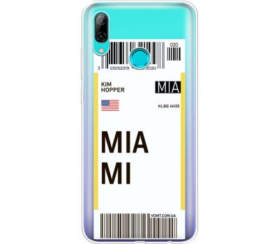 Силіконовий чохол BoxFace Huawei P Smart 2019 Ticket Miami (35789-cc81)