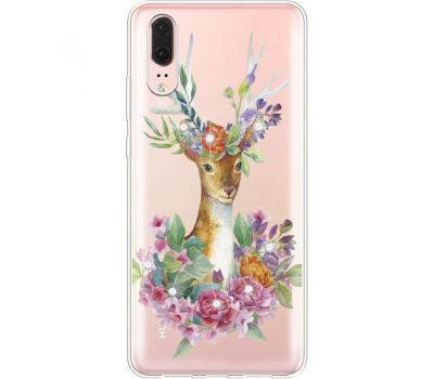 Силіконовий чохол BoxFace Huawei P20 Deer with flowers (935581-rs5)