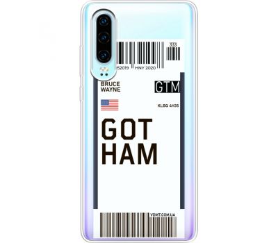 Силіконовий чохол BoxFace Huawei P30 Ticket Gotham (36852-cc92)