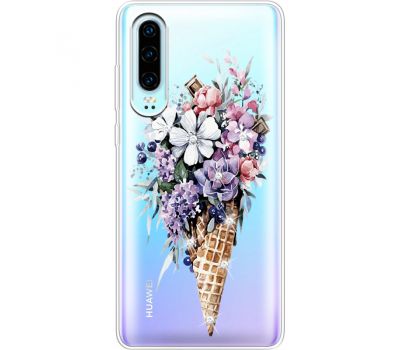 Силіконовий чохол BoxFace Huawei P30 Ice Cream Flowers (936852-rs17)