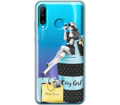 Силіконовий чохол BoxFace Huawei P30 Lite City Girl (36872-cc56)