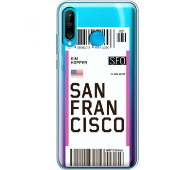 Силіконовий чохол BoxFace Huawei P30 Lite Ticket  San Francisco (36872-cc79)