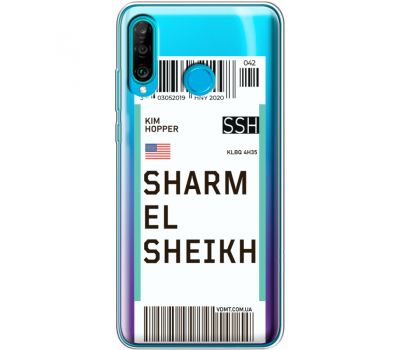 Силіконовий чохол BoxFace Huawei P30 Lite Ticket Sharmel Sheikh (36872-cc90)