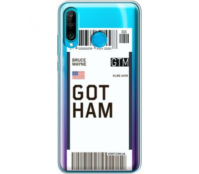 Силіконовий чохол BoxFace Huawei P30 Lite Ticket Gotham (36872-cc92)
